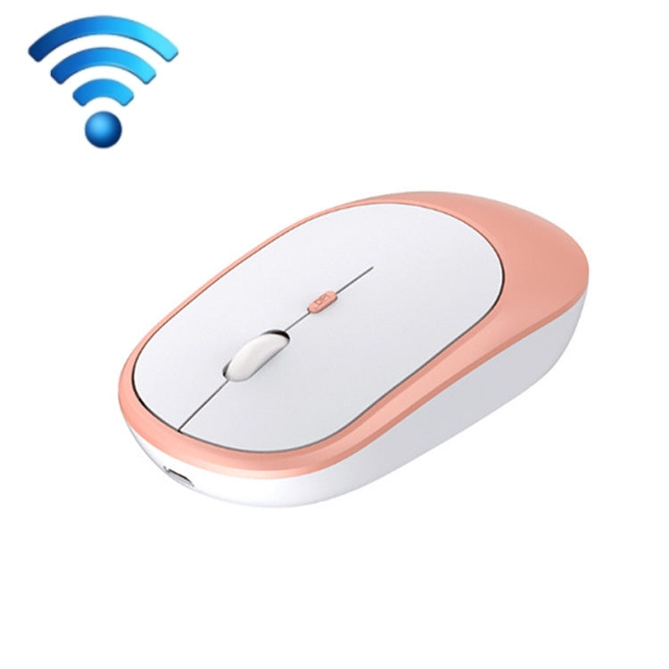 M030 4 Keys 1600DPI Laptop Office Mute Mouse, Style: Wireless (Pink) by buy2fix