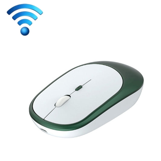 M030 4 Keys 1600DPI Laptop Office Mute Mouse, Style: Double Mode (Ink Green) by buy2fix
