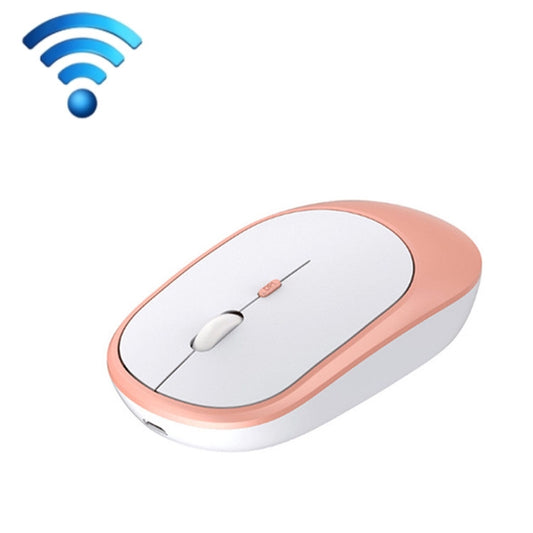 M030 4 Keys 1600DPI Laptop Office Mute Mouse, Style: Dual Mode (Pink) by buy2fix