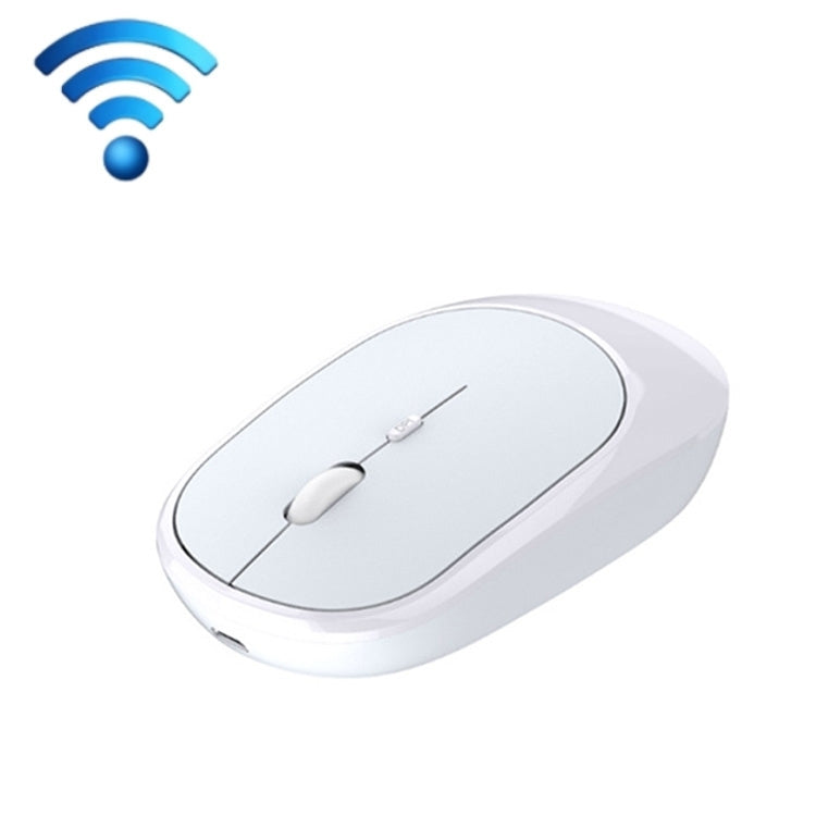 M030 4 Keys 1600DPI Laptop Office Mute Mouse, Style: Double Mode (White) by buy2fix