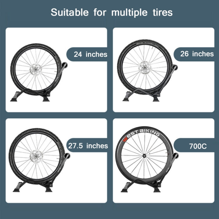 WEST BIKING Portable Bicycle Parking Display Stand(Black) by WEST BIKING