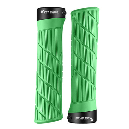WEST BIKING Bicycle Anti-Skid And Shock-Absorbing Comfortable Grip Cover(Grass Green) by WEST BIKING