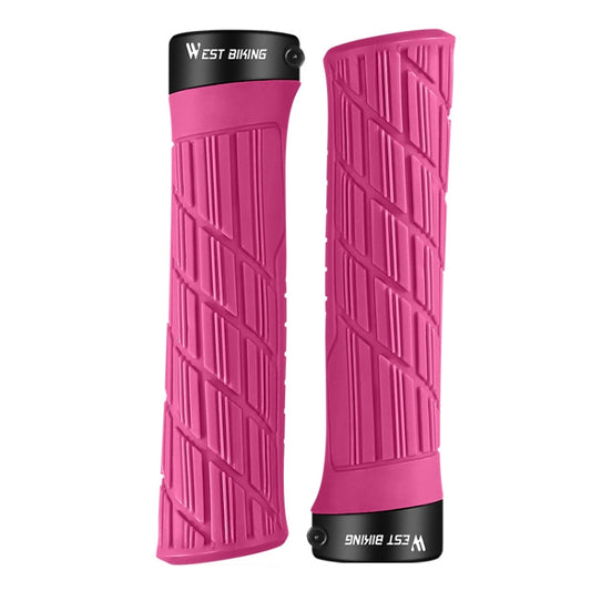 WEST BIKING Bicycle Anti-Skid And Shock-Absorbing Comfortable Grip Cover(Rose Red) by WEST BIKING