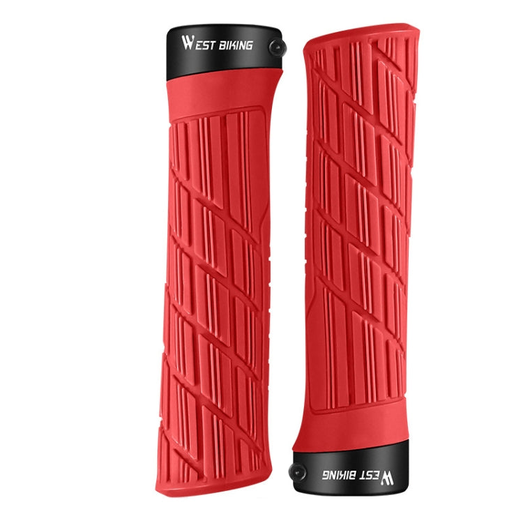 WEST BIKING Bicycle Anti-Skid And Shock-Absorbing Comfortable Grip Cover(Red) by WEST BIKING