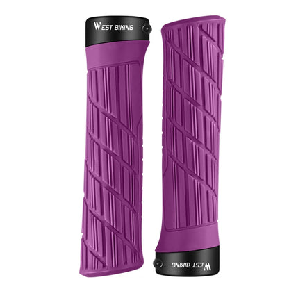 WEST BIKING Bicycle Anti-Skid And Shock-Absorbing Comfortable Grip Cover(Purple) by WEST BIKING