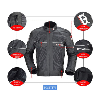 GHOST RACING GR-Y05 Motorcycle Cycling Cloth Men Knight Racing Jacket Keep Warm Anti-Fall Locomotive Off-Road Suit, Size: XXL(Black) - Protective Gear by GHOST RACING | Online Shopping UK | buy2fix