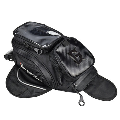 GHOST RACING GR-YXB08 Motorcycle Bag Touch Navigation Fuel Tank Package Dust Waist Bag(With Magnet (Black)) - Bags & Luggages by GHOST RACING | Online Shopping UK | buy2fix