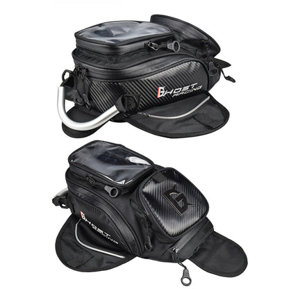 GHOST RACING GR-YXB08 Motorcycle Bag Touch Navigation Fuel Tank Package Dust Waist Bag(Without Magnet (Black)) - Bags & Luggages by GHOST RACING | Online Shopping UK | buy2fix
