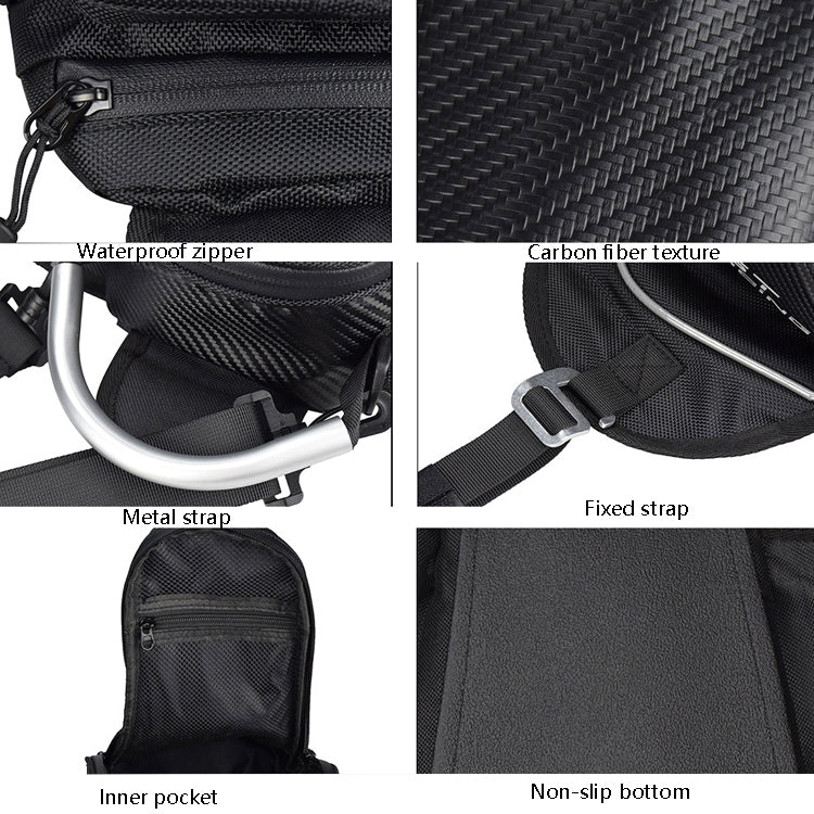 GHOST RACING GR-YXB08 Motorcycle Bag Touch Navigation Fuel Tank Package Dust Waist Bag(With Magnet (Black)) - Bags & Luggages by GHOST RACING | Online Shopping UK | buy2fix