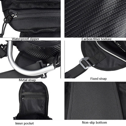 GHOST RACING GR-YXB08 Motorcycle Bag Touch Navigation Fuel Tank Package Dust Waist Bag(With Magnet (Black)) - Bags & Luggages by GHOST RACING | Online Shopping UK | buy2fix