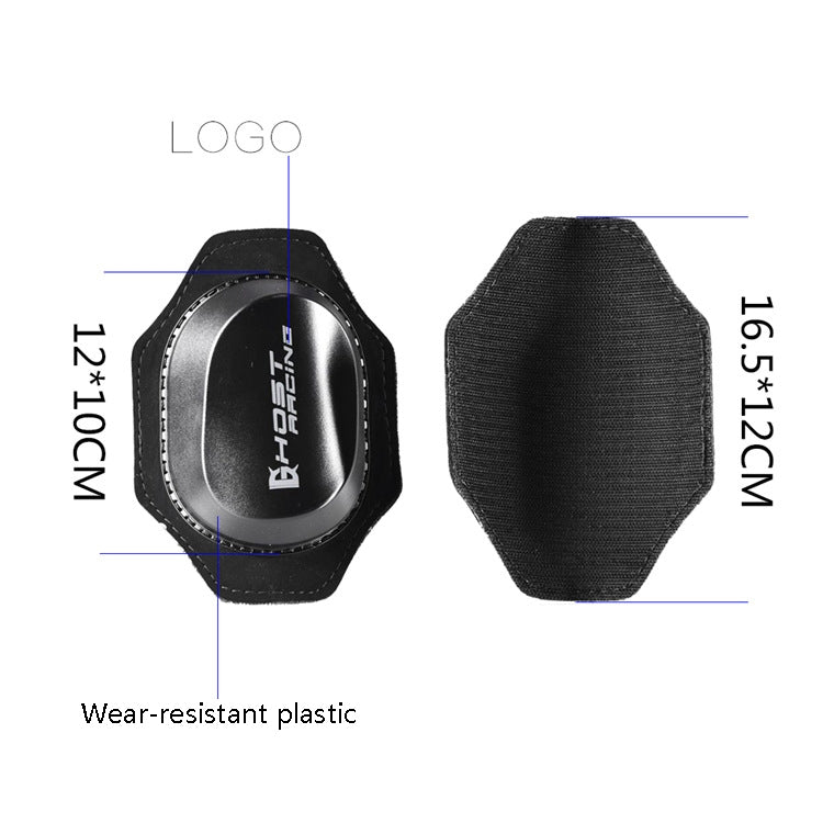 GHOST RACING GR-MB01 Motorcycle Protective Gear Knee Protective Abrasion(Black) - Protective Gear by GHOST RACING | Online Shopping UK | buy2fix