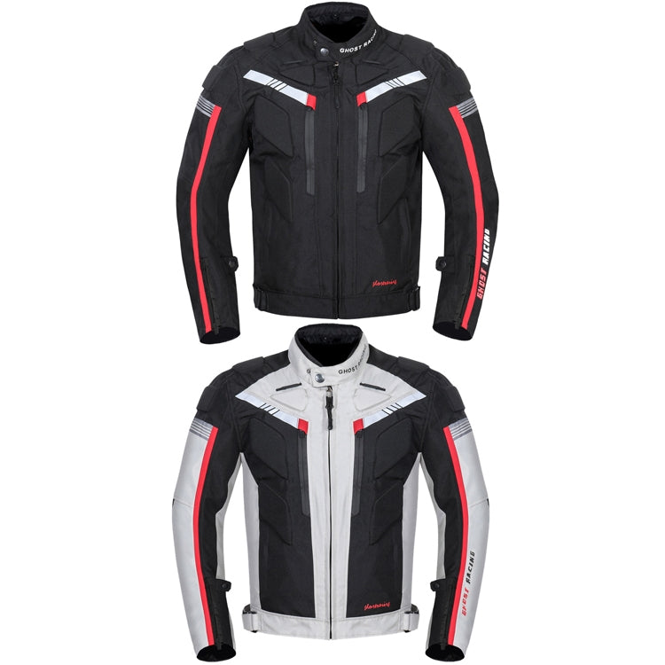 GHOST RACING GR-Y07 Motorcycle Cycling Jacket Four Seasons Locomotive Racing Anti-Fall Cloth, Size: XXXL(Black) - Protective Gear by GHOST RACING | Online Shopping UK | buy2fix