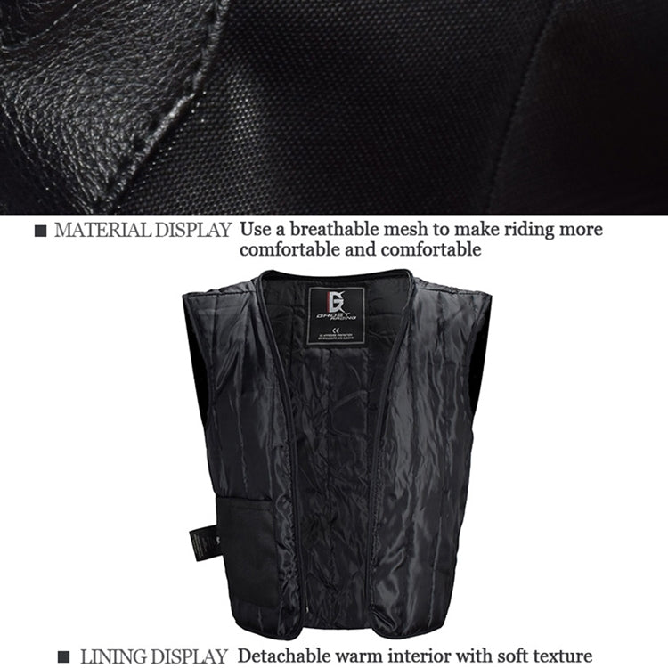 GHOST RACING GR-Y09 Motorcycle Four Seasons Racing Suit Locomotive Riding Anti-Fall Rally Suit, Size: XXL(Black) - Protective Gear by GHOST RACING | Online Shopping UK | buy2fix