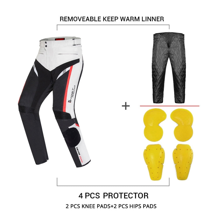 GHOST RACING GR-K06 Motorcycle Riding Trousers Racing Motorcycle Anti-Fall Windproof Keep Warm Pants, Size: M(Grey) - Protective Gear by GHOST RACING | Online Shopping UK | buy2fix