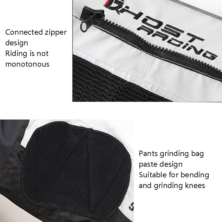 GHOST RACING GR-K06 Motorcycle Riding Trousers Racing Motorcycle Anti-Fall Windproof Keep Warm Pants, Size: XXL(Black) - Protective Gear by GHOST RACING | Online Shopping UK | buy2fix