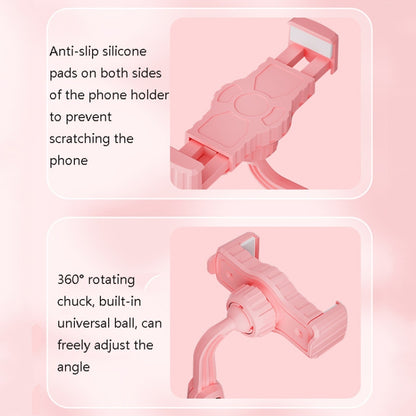 Cat Claw Telescopic Mobile Phone Holder Multifunctional Desktop Live Lazy Bracket(Cherry Pink) - Stand by buy2fix | Online Shopping UK | buy2fix