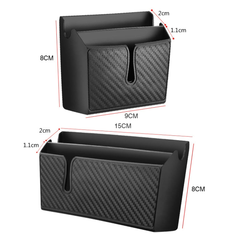 DM-020 Car Sticky Carbon Fiber Storage Bag Car Mobile Phone Storage Box Large by buy2fix