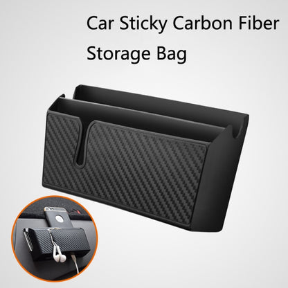 DM-020 Car Sticky Carbon Fiber Storage Bag Car Mobile Phone Storage Box Large by buy2fix