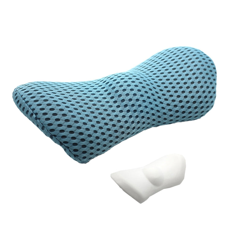 Car Supplies Lumbar Support Memory Foam Car Backrest Lumbar Cushion Seat Cushion Lumbar Pillow, Colour: 4D Grid Blue by buy2fix