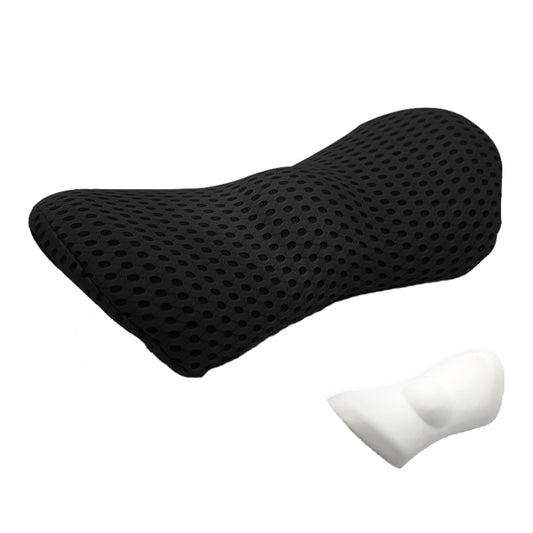 Car Supplies Lumbar Support Memory Foam Car Backrest Lumbar Cushion Seat Cushion Lumbar Pillow, Colour: 4D Grid Black by buy2fix