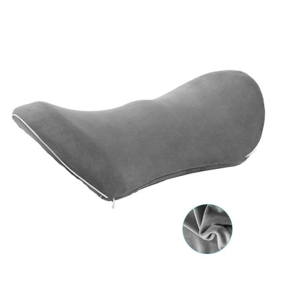 Car Supplies Lumbar Support Memory Foam Car Backrest Lumbar Cushion Seat Cushion Lumbar Pillow, Colour: Crystal Velvet Dark Gray by buy2fix