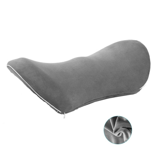 Car Supplies Lumbar Support Memory Foam Car Backrest Lumbar Cushion Seat Cushion Lumbar Pillow, Colour: Crystal Velvet Dark Gray by buy2fix