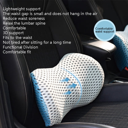 Car Supplies Lumbar Support Memory Foam Car Backrest Lumbar Cushion Seat Cushion Lumbar Pillow, Colour: Matcha Green+Dark Gray - Seat Accessories by buy2fix | Online Shopping UK | buy2fix