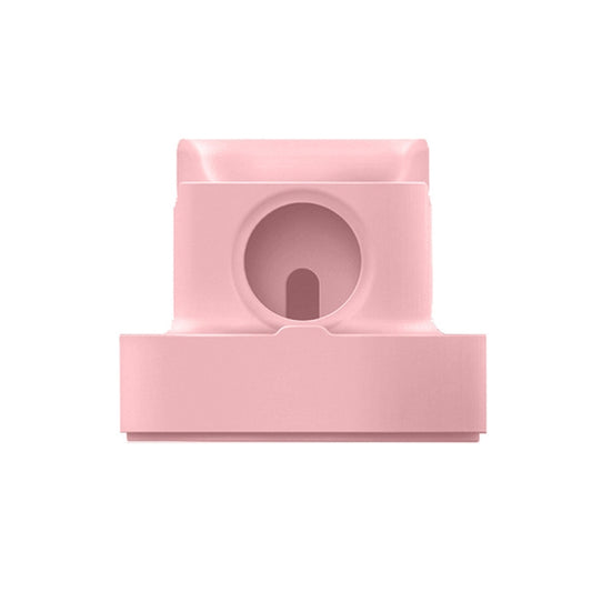 2 In 1 Smart Watch Charging Bracket Desktop Silicone Watch Charging Stand For Apple Watch(Pink) - Charger / Holder by buy2fix | Online Shopping UK | buy2fix