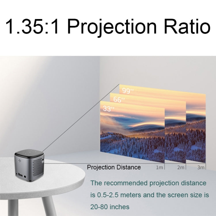 D048B 2.4G/5G WiFi Mini Smart Touch Bluetooth Projector Portable HD Phone Projector(UK Plug) - Mini Projector by buy2fix | Online Shopping UK | buy2fix