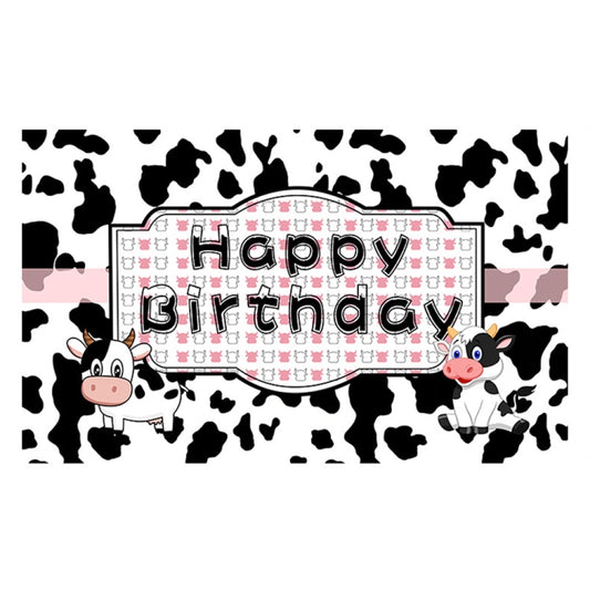 180x110cm Cartoon Cow Theme Birthday Party Decoration Background Cloth Photography Banner(2023SRB134) by buy2fix