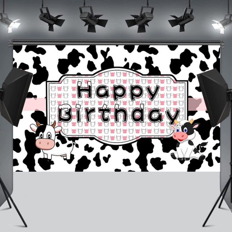 180x110cm Cartoon Cow Theme Birthday Party Decoration Background Cloth Photography Banner(2023SRB134) by buy2fix