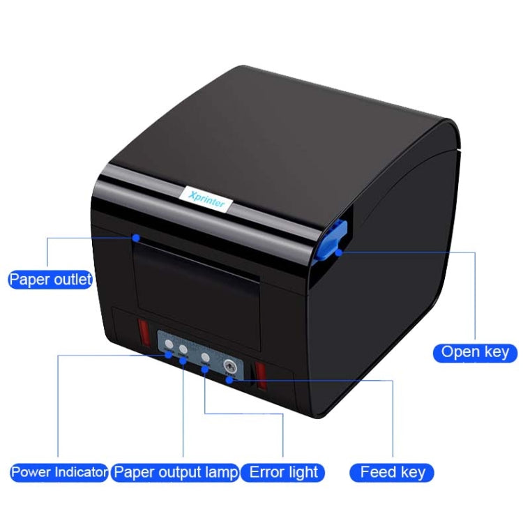 Xprinter XP-D230H 80mm Thermal Express List Printer with Sound and Light Alarm, Style:USB(US Plug) - Receipt Printers by Xprinter | Online Shopping UK | buy2fix