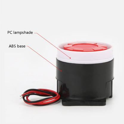 BJ-1K High-Decibel Active Buzzer Dual Audio Electronic Siren Alarm Wall-Mounted Anti-Theft Buzzer, Voltage: 12V(Red White Black) - Others Alarm by buy2fix | Online Shopping UK | buy2fix