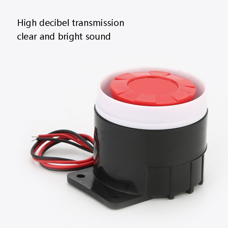 BJ-1K High-Decibel Active Buzzer Dual Audio Electronic Siren Alarm Wall-Mounted Anti-Theft Buzzer, Voltage: 12V(Red White Black) - Others Alarm by buy2fix | Online Shopping UK | buy2fix
