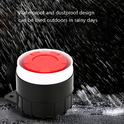 BJ-1K High-Decibel Active Buzzer Dual Audio Electronic Siren Alarm Wall-Mounted Anti-Theft Buzzer, Voltage: 12V(Red White Black) - Others Alarm by buy2fix | Online Shopping UK | buy2fix