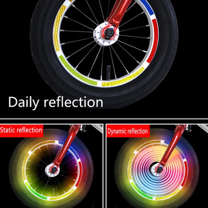 Jg-Phc-12 Children Bicycle Scooter Reflective Sticker Night Warning Riding Contour Sticker(Green) by buy2fix