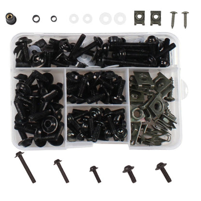 177 PCS/ Box Motorcycle Modification Accessories Windshield Cover Set Screw(Black) - Others by buy2fix | Online Shopping UK | buy2fix