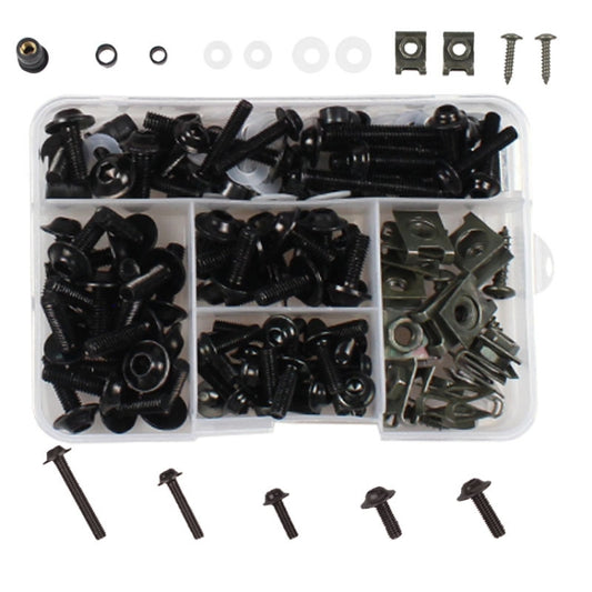 177 PCS/ Box Motorcycle Modification Accessories Windshield Cover Set Screw(Black) - Others by buy2fix | Online Shopping UK | buy2fix