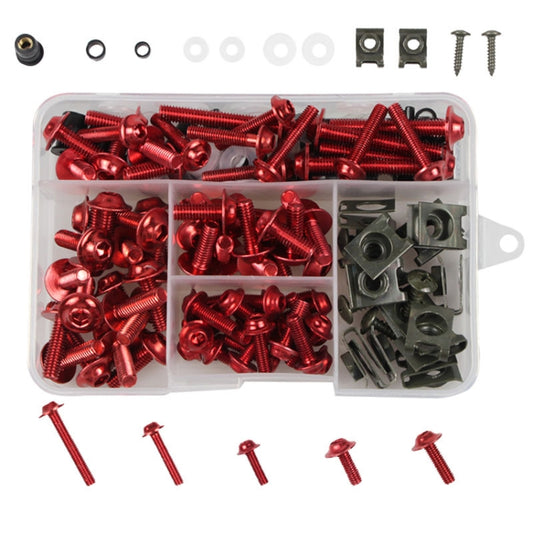 177 PCS/ Box Motorcycle Modification Accessories Windshield Cover Set Screw(Red) - Others by buy2fix | Online Shopping UK | buy2fix