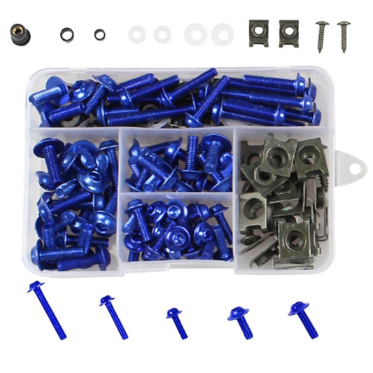 177 PCS/ Box Motorcycle Modification Accessories Windshield Cover Set Screw(Blue) - Others by buy2fix | Online Shopping UK | buy2fix