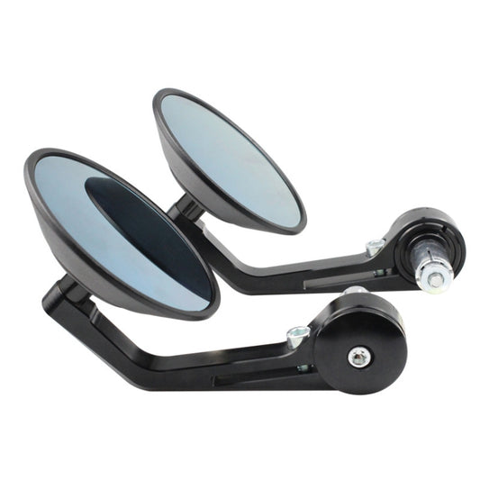 Motorcycle Electric Vehicle Modified Accessories Retro Circular CNC Hand Mirror Rear View Mirror(Black) - Side Mirrors by buy2fix | Online Shopping UK | buy2fix