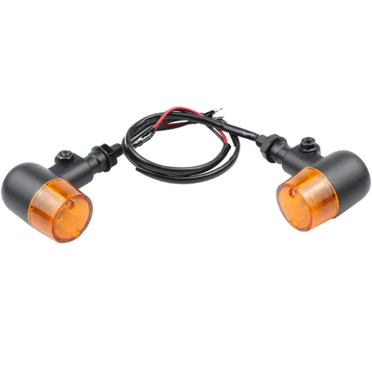 2 PCS Motorcycle Modified Steering Lamp Retro Metal Iron Shell Turning Light(Yellow Shell) - Turn Signal by buy2fix | Online Shopping UK | buy2fix