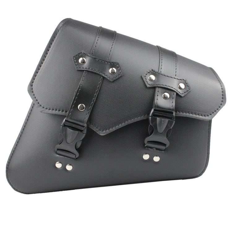 Motorcycle Side Box Package Fast Demolition Triangle Side Bag Leather Cycling Bag(Black) - Bags & Luggages by buy2fix | Online Shopping UK | buy2fix