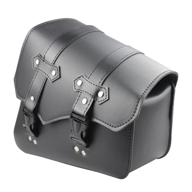 Motorcycle Side Box Package Fast Demolition Triangle Side Bag Leather Cycling Bag(Black) - Bags & Luggages by buy2fix | Online Shopping UK | buy2fix