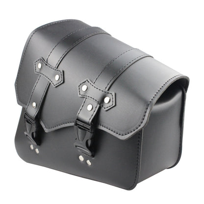 Motorcycle Side Box Package Fast Demolition Triangle Side Bag Leather Cycling Bag(Black) - Bags & Luggages by buy2fix | Online Shopping UK | buy2fix