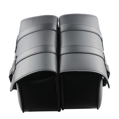 Motorcycle Side Box Package Fast Demolition Triangle Side Bag Leather Cycling Bag(Black) - Bags & Luggages by buy2fix | Online Shopping UK | buy2fix