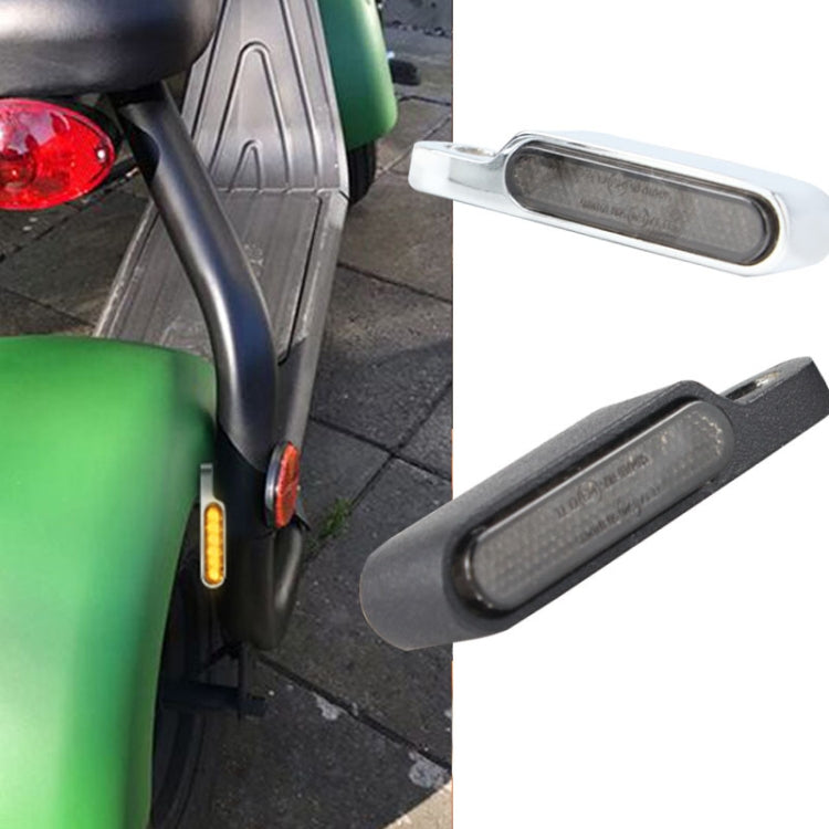 2 PCS Motorcycle Handle Turn Light Metal LED Indicator Light(Black) - Turn Signal by buy2fix | Online Shopping UK | buy2fix