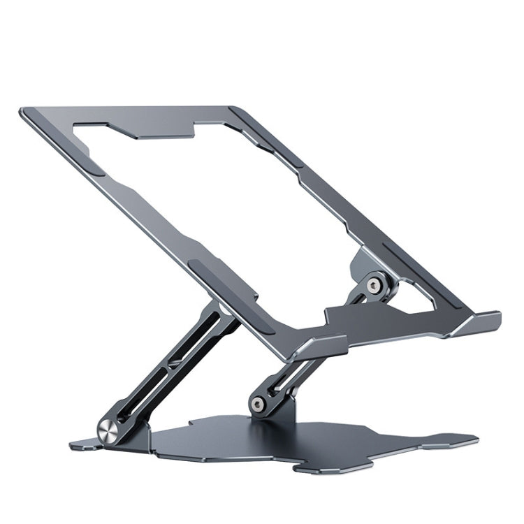 Integrated Foldable Laptop Stand Hollow Heat-Dissipating Flat Desktop Stand(Deep Space Gray) - Laptop Stand by buy2fix | Online Shopping UK | buy2fix