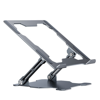 Integrated Foldable Laptop Stand Hollow Heat-Dissipating Flat Desktop Stand(Deep Space Gray) - Laptop Stand by buy2fix | Online Shopping UK | buy2fix