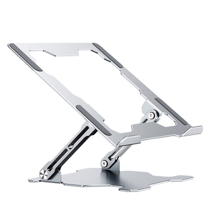 Integrated Foldable Laptop Stand Hollow Heat-Dissipating Flat Desktop Stand(Moon Silver) - Laptop Stand by buy2fix | Online Shopping UK | buy2fix